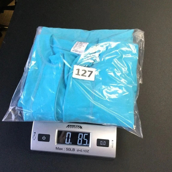 Sbart Womens Blue Zip Front Long Sleeve One Piece Swimsuit Cover Up Small - Picture 11 of 12